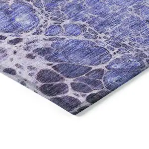 Photo of Purple Lilac And Eggplant Abstract Washable Indoor Outdoor Area Rug