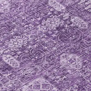 Photo of Purple Lilac And Lavender Oriental Washable Indoor Outdoor Area Rug