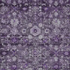 Photo of Purple Lilac And Lavender Oriental Washable Indoor Outdoor Area Rug