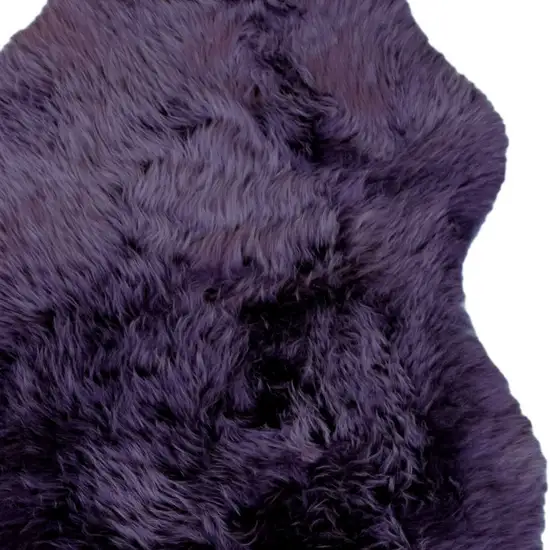 Purple New Zealand Natural Sheepskin Rug Photo 5