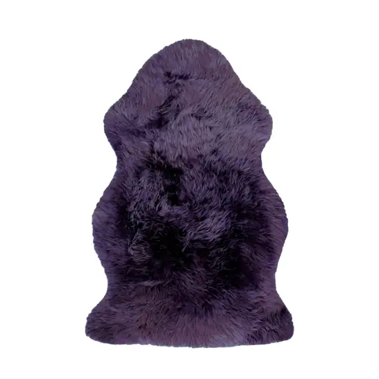 Purple New Zealand Natural Sheepskin Rug Photo 6