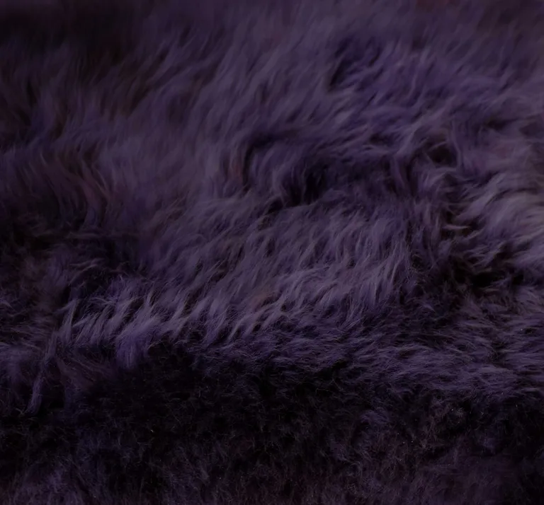 Purple New Zealand Natural Sheepskin Rug Photo 2