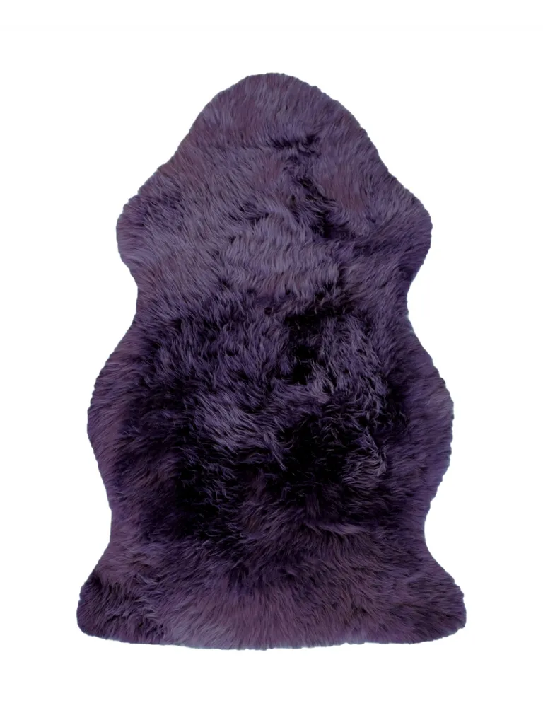 Purple New Zealand Natural Sheepskin Rug Photo 1