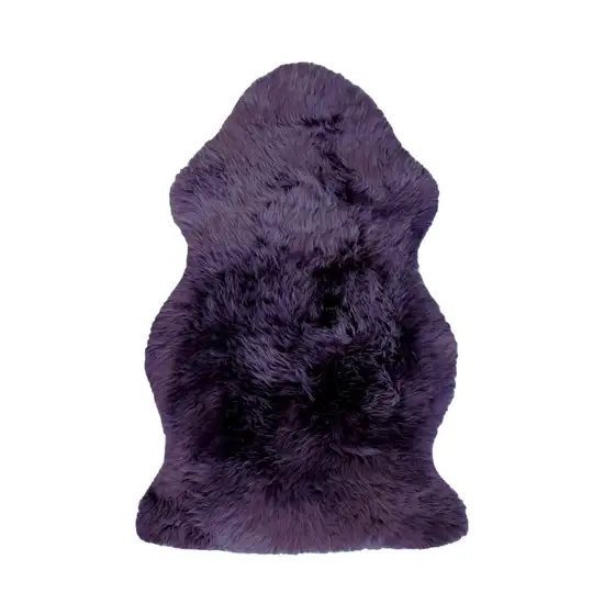 Purple New Zealand Natural Sheepskin Rug Photo 1