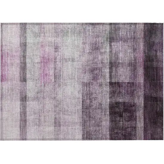 Purple Ombre Washable Non Skid Indoor Outdoor Area Rug Photo 5