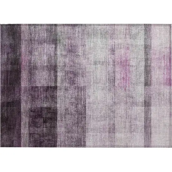 Purple Ombre Washable Non Skid Indoor Outdoor Area Rug Photo 2