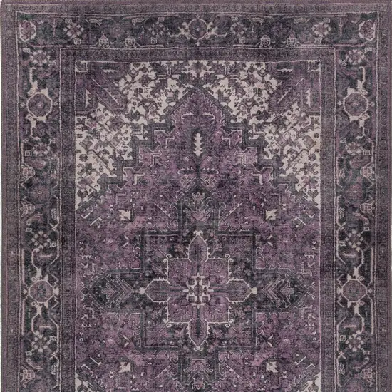 Purple Oriental Distressed Non Skid Area Rug Photo 5