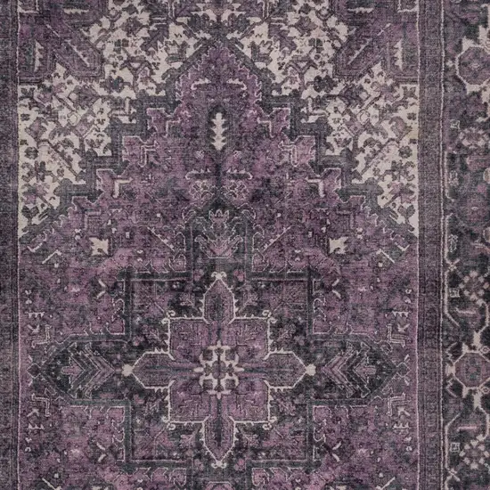 Purple Oriental Distressed Non Skid Area Rug Photo 4