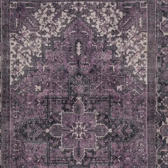 Purple Oriental Distressed Non Skid Area Rug Photo 4