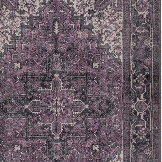 Purple Oriental Distressed Non Skid Area Rug Photo 4