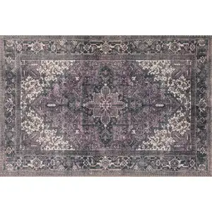 Photo of Purple Oriental Distressed Non Skid Area Rug