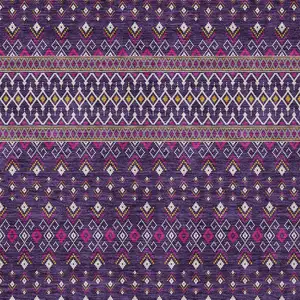 Photo of Purple Pink And Yellow Tribal Washable Indoor Outdoor Area Rug