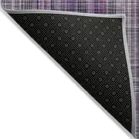 Photo of Purple Plaid Washable Non Skid Indoor Outdoor Area Rug