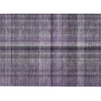 Photo of Purple Plaid Washable Non Skid Indoor Outdoor Area Rug