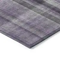 Photo of Purple Plaid Washable Non Skid Indoor Outdoor Area Rug