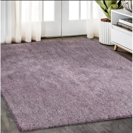 Purple Shag Hand Tufted Area Rug Photo 1