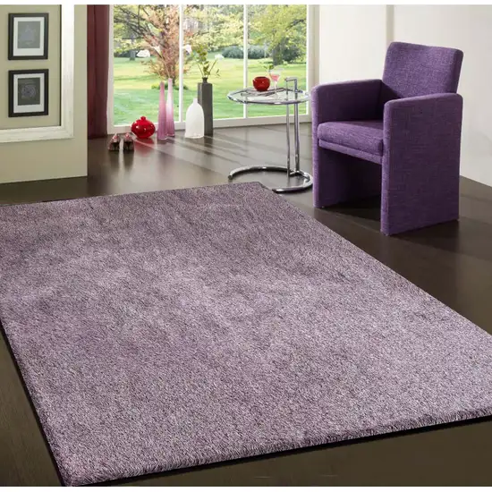 Purple Shag Hand Tufted Area Rug Photo 6