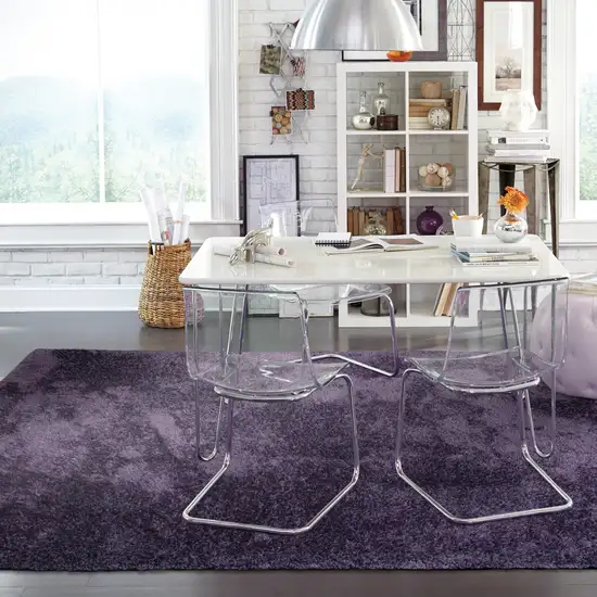 Purple Shag Hand Tufted Area Rug Photo 6