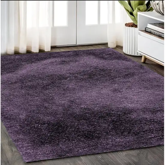 Purple Shag Hand Tufted Area Rug Photo 1