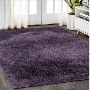 Photo of Purple Shag Hand Tufted Area Rug