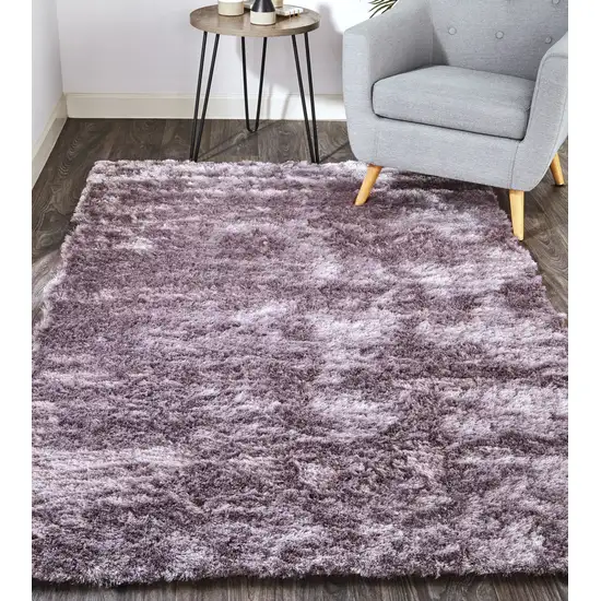 Purple Shag Tufted Handmade Area Rug Photo 8