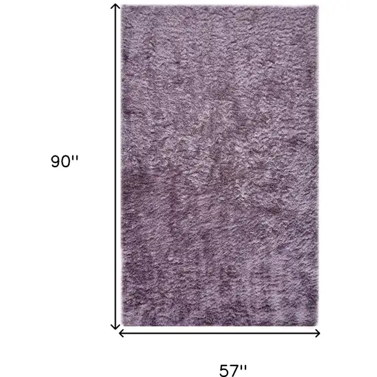 Purple Shag Tufted Handmade Area Rug Photo 10