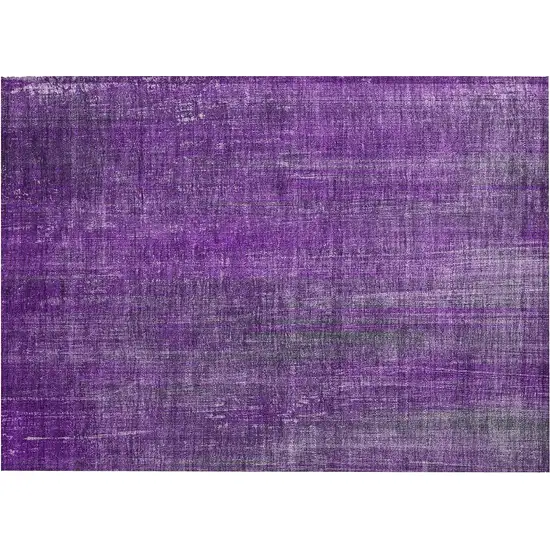 Purple Striped Washable Non Skid Indoor Outdoor Area Rug Photo 2