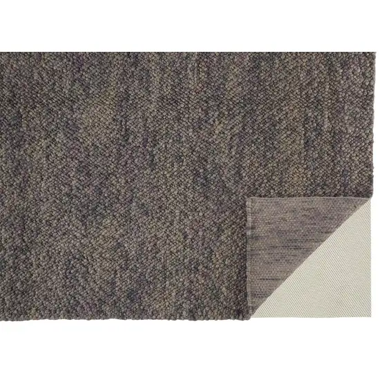 Purple Taupe And Gray Wool Hand Woven Distressed Stain Resistant Area Rug Photo 2