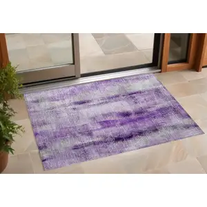 Photo of Purple Washable Non Skid Indoor Outdoor Area Rug