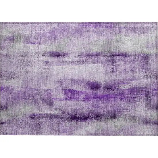 Purple Washable Non Skid Indoor Outdoor Area Rug Photo 2