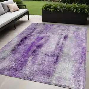 Photo of Purple Washable Non Skid Indoor Outdoor Area Rug