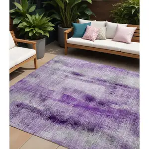 Photo of Purple Washable Non Skid Indoor Outdoor Area Rug