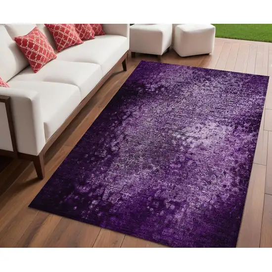 Purple Washable Non Skid Indoor Outdoor Area Rug Photo 1