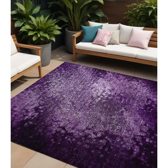 Purple Washable Non Skid Indoor Outdoor Area Rug Photo 1