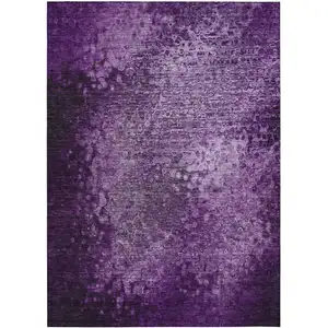 Photo of Purple Washable Non Skid Indoor Outdoor Area Rug