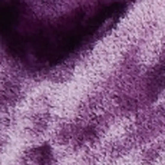 Purple and Ivory Faux Fur Shag Non Skid Area Rug Photo 8