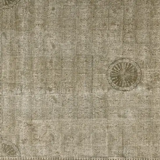 Putty Distressed Medallion Area Rug Photo 4