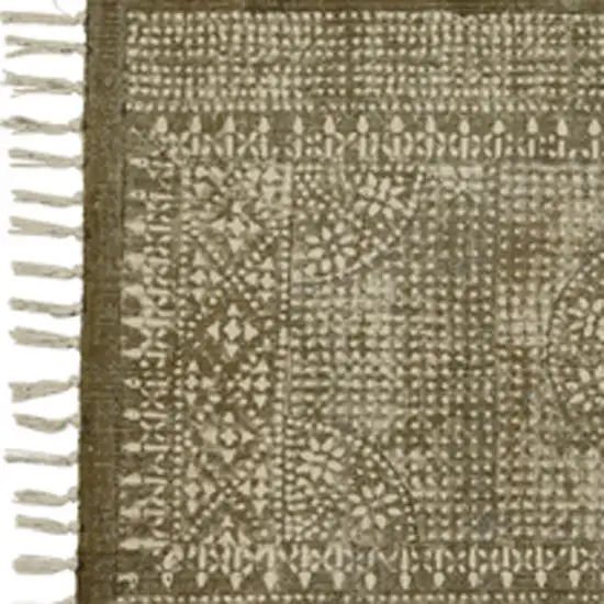 Putty Distressed Medallion Scatter Rug Photo 6