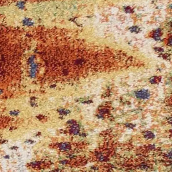 Orange Abstract Area Rug Photo 8