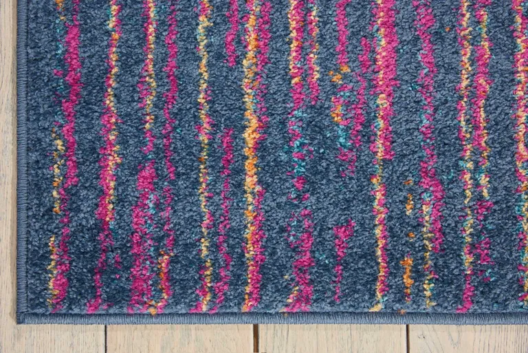 Rainbow Abstract Striations Area Rug Photo 3