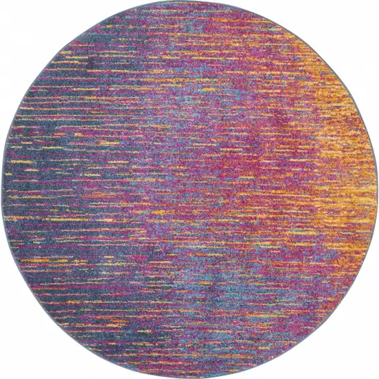 Rainbow Abstract Striations Area Rug Photo 1