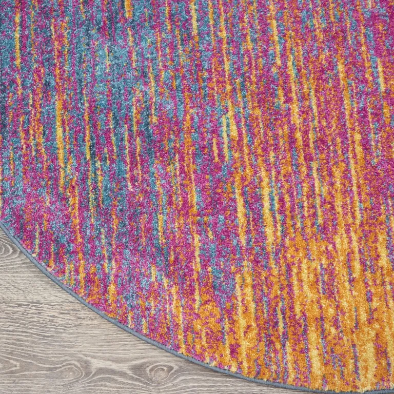 Rainbow Abstract Striations Area Rug Photo 2