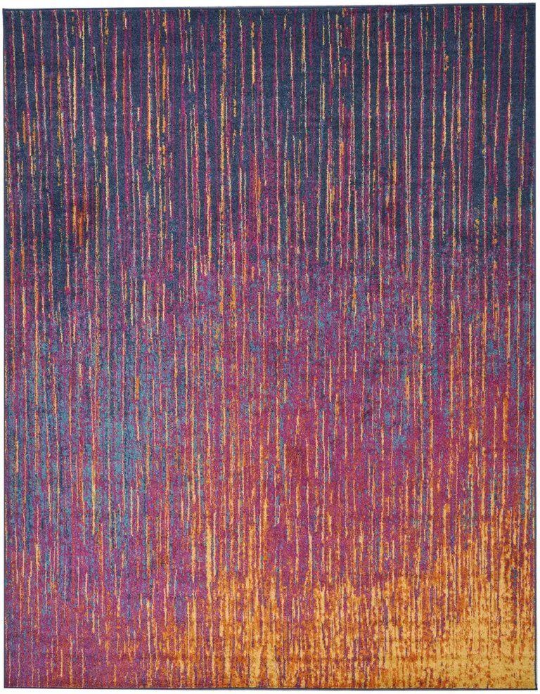 Rainbow Abstract Striations Area Rug Photo 1