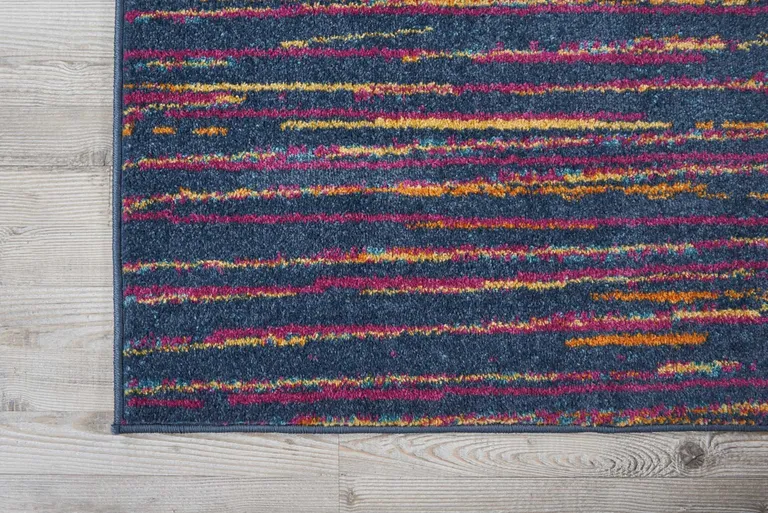 Rainbow Abstract Striations Area Rug Photo 3