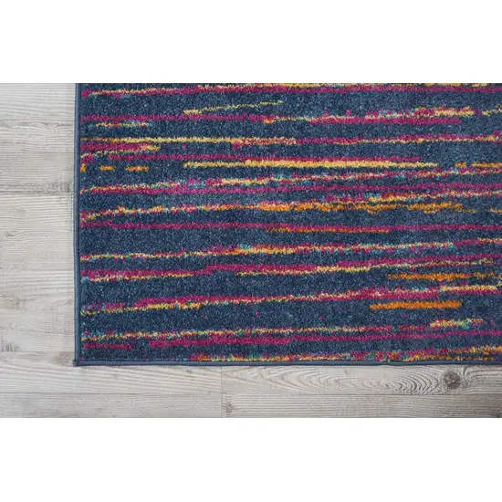 Rainbow Abstract Striations Area Rug Photo 3