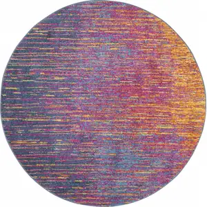 Photo of Rainbow  Abstract Striations Area Rug