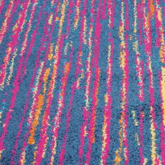 Rainbow Abstract Striations Area Rug Photo 9