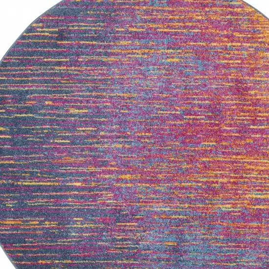 Rainbow Abstract Striations Area Rug Photo 8