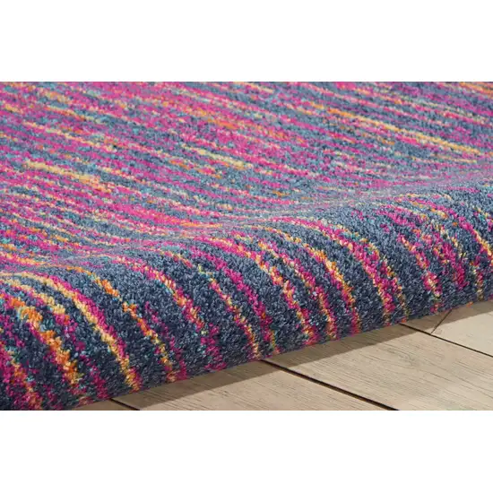 Rainbow Abstract Striations Area Rug Photo 4