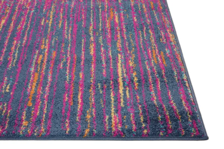 Rainbow Abstract Striations Area Rug Photo 3